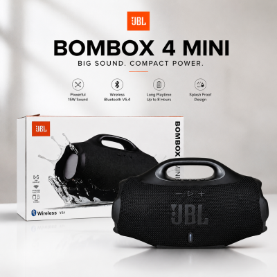 JBL Boombox 4 Mini Portable Wireless Speaker – 15W, Bluetooth 5.4, TWS